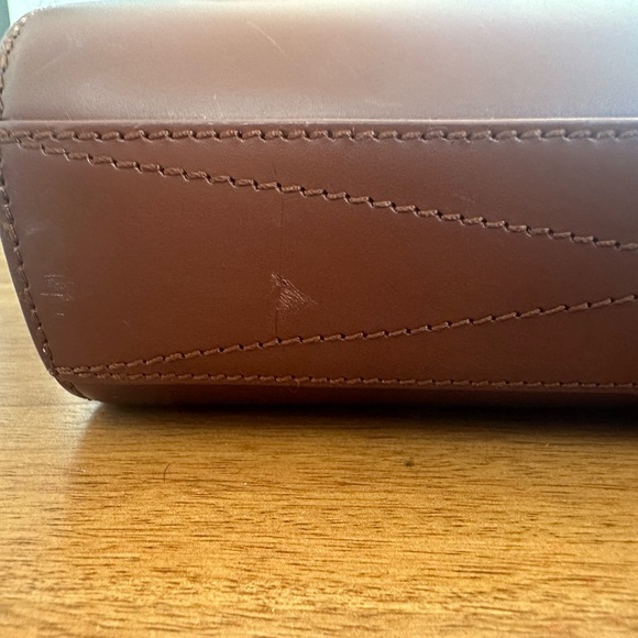 A.P.C. Farrah Small Brown Leather Top Handle Bag - Picture 9 of 10